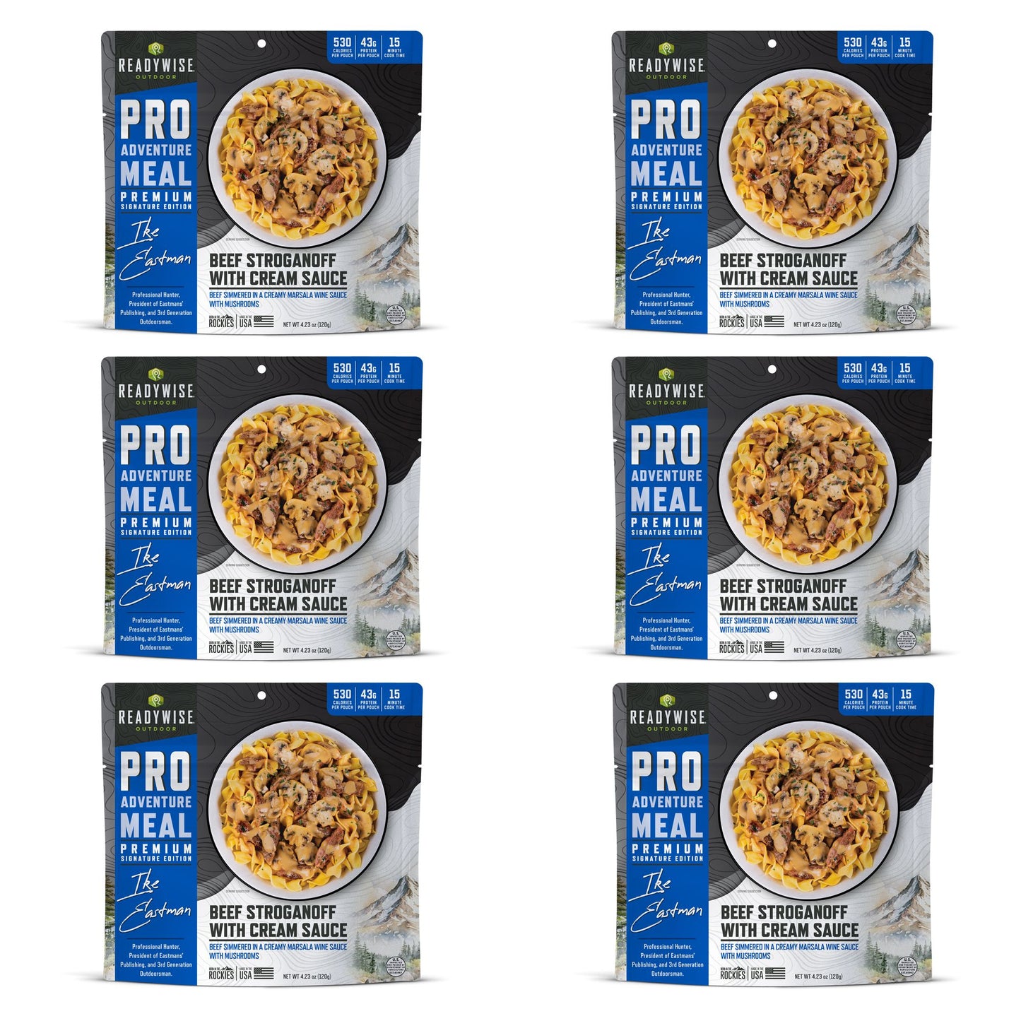 ReadyWise Pro 6 Pack Adventure Meal Beef Stroganoff with Cream Sauce