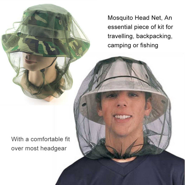 Fabric Midge Mosquito Insect Hat Bug Mesh Head Net