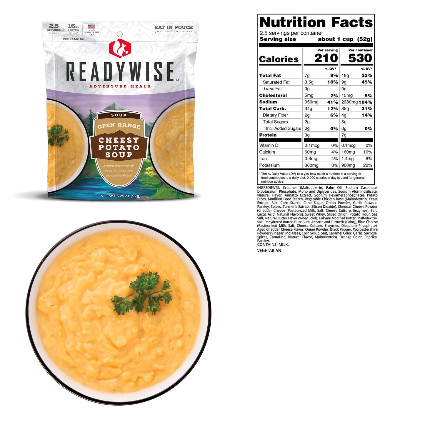 ReadyWise 6 Pack Open Range Cheesy Potato Soup