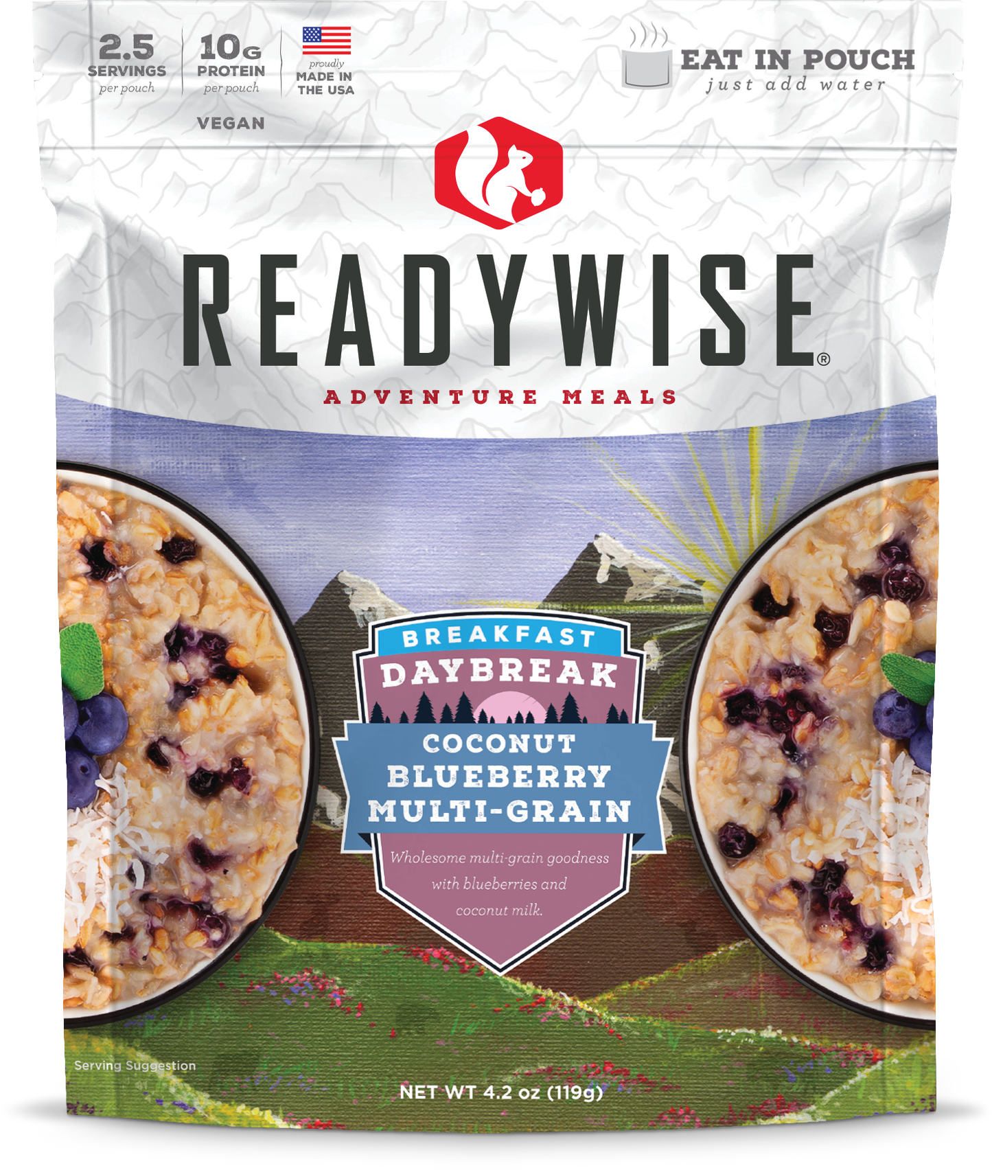 ReadyWise 6 Pack Daybreak Coconut Blueberry Multi-Grain