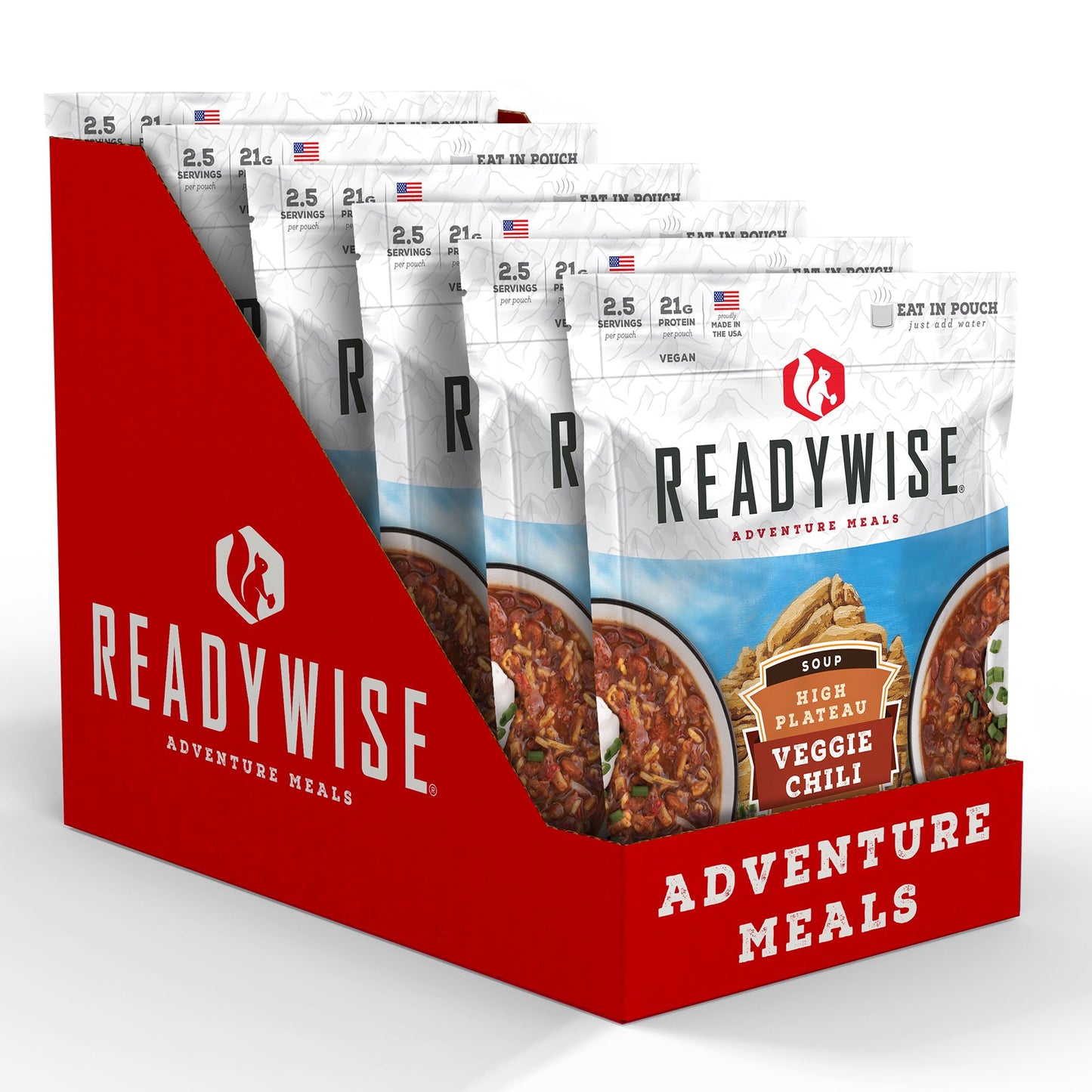 ReadyWise 6 Pack High Plateau Veggie Chili Soup