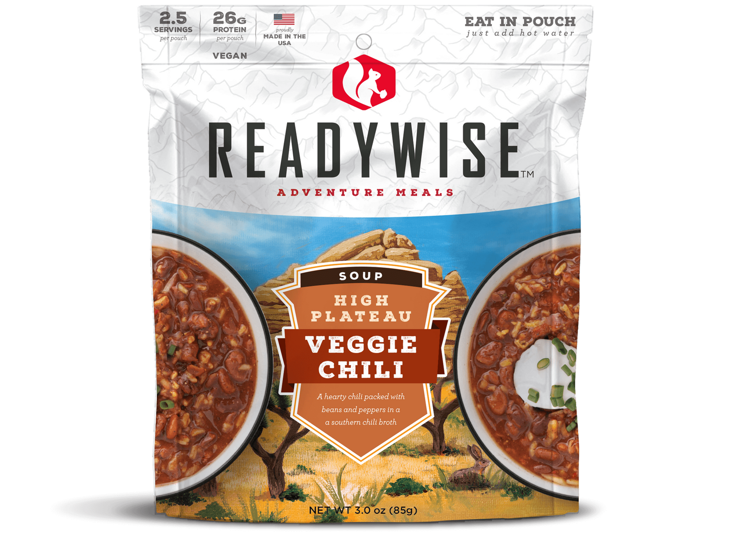 ReadyWise 6 Pack High Plateau Veggie Chili Soup